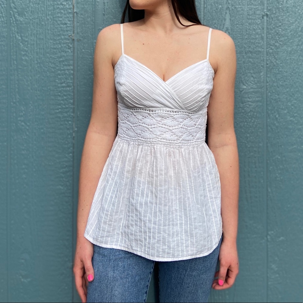 White spaghetti strap top